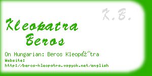 kleopatra beros business card